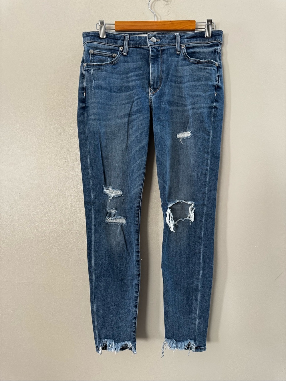 Lovers + Friends Distressed Raw Hem Skinny Jeans Women’s 29